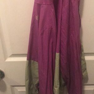 I’m selling a Purple & Green North Face jacket.